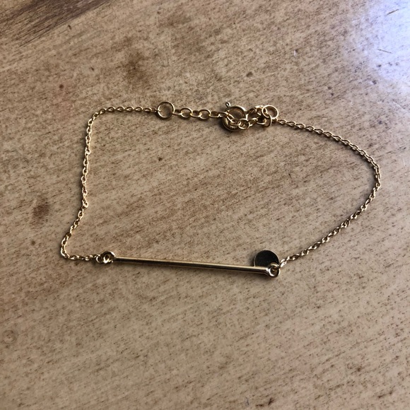 NIB ASOS Gold Plated Sterling Silver Bar Bracelet - Picture 4 of 6